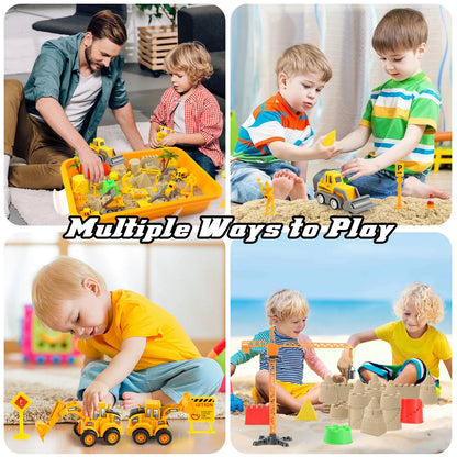 Tractor Sand Play Set Toy Sensory Bin For Kids
