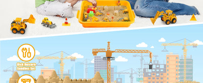 Tractor Sand Play Set Toy Sensory Bin For Kids