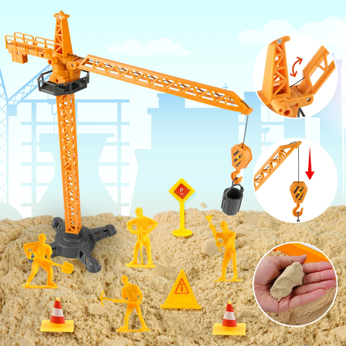 Tractor Sand Play Set Toy Sensory Bin For Kids