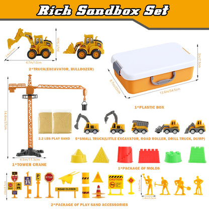 Tractor Sand Play Set Toy Sensory Bin For Kids
