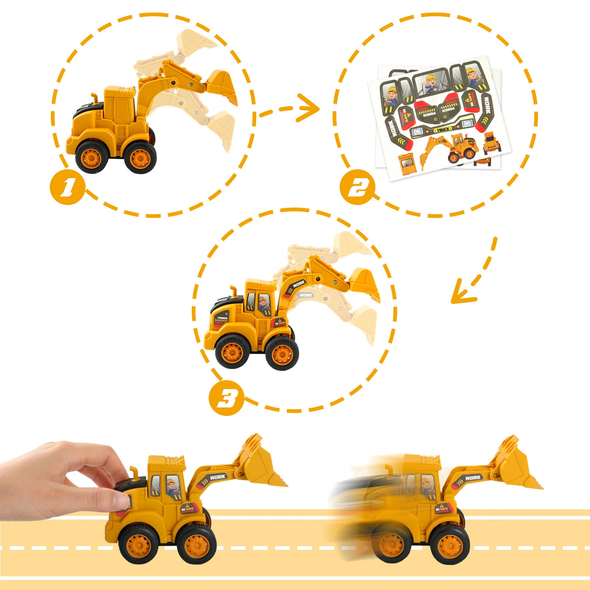 Tractor Sand Play Set Toy Sensory Bin For Kids