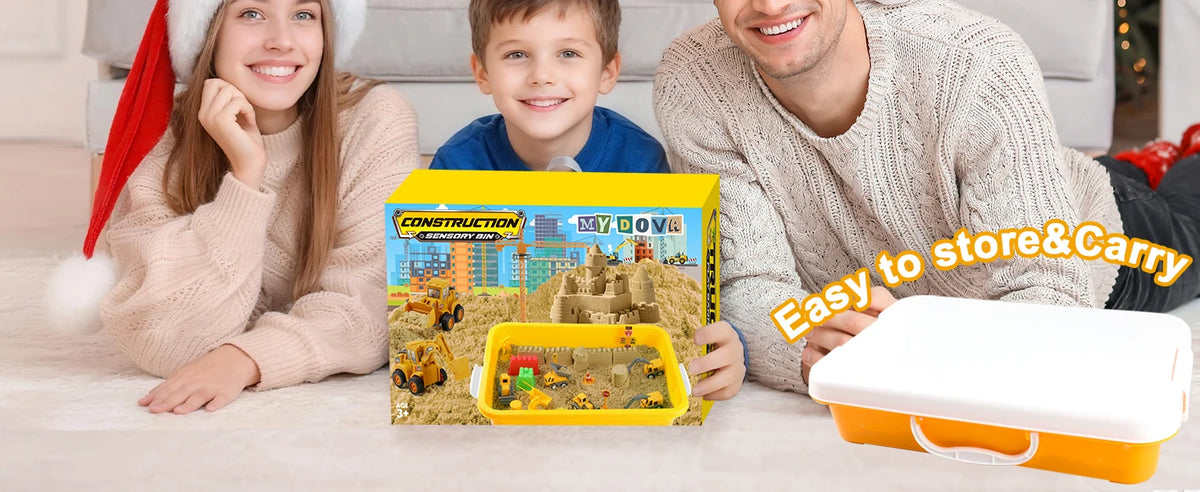 Tractor Sand Play Set Toy Sensory Bin For Kids