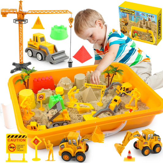Tractor Sand Play Set Toy Sensory Bin For Kids