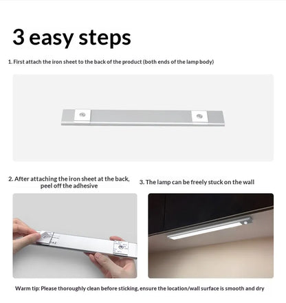 nMagnetic Wardrobe Light Smart Cabinet Light With Human Body Inductio